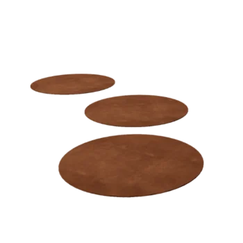 Nášlapný kámen z cortenu - Kulatý - 50 cm
